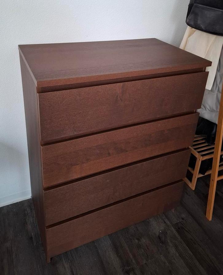 IKEA MÄLM ladekast, donkerbruin, 80x100 cm, Huis en Inrichting, Kasten | Ladekasten, Zo goed als nieuw, 100 tot 150 cm, 50 tot 100 cm