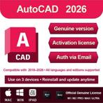 Autodesk AutoCad 3 Jaar 2026 + ChatGpt 4.5 Plus, Ophalen of Verzenden, Zo goed als nieuw, Windows