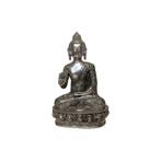 Boeddhabeeld Nepal – Zilverkleurig, 28 cm, Handgemaakt, Ophalen of Verzenden, Gebruikt