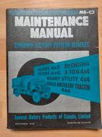 MB-C2 handboek CMP Chevrolet c8a c15a C30 C60 etc, Ophalen of Verzenden, Landmacht, Nederland