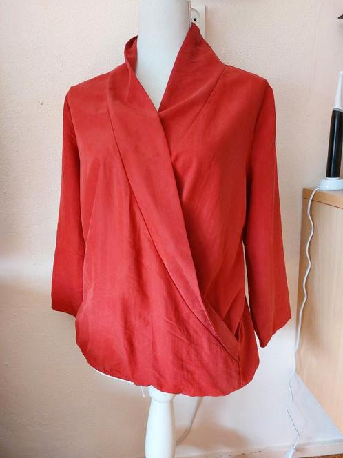 Rode Overslag Blouse van LA LIGNA - Maat M, Kleding | Dames, Blouses en Tunieken, Zo goed als nieuw, Maat 38/40 (M), Rood, Ophalen of Verzenden