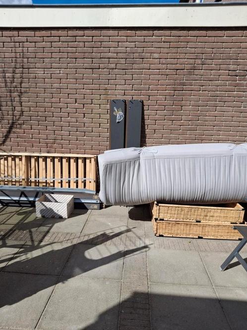 Twijfelaar (140 x 200), Huis en Inrichting, Slaapkamer | Bedden, Gebruikt, Twijfelaar, 140 cm, 200 cm, Hout, Wit, Ophalen