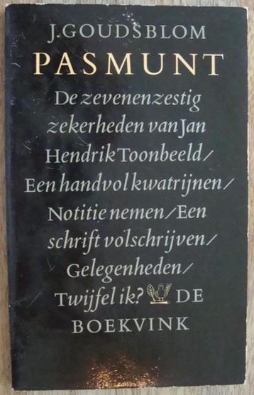 Pasmunt - aforismen - J. Goudsblom beschikbaar voor biedingen