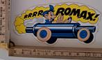 Vintage sticker Romax uitlaten strip autosticker logo merk, Verzamelen, Ophalen of Verzenden, Zo goed als nieuw