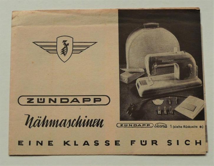 Zündapp Folder Naaimachines, Elcona 1, ZR 18 en ZR 118, Antiek en Kunst, Antiek | Naaimachines, Verzenden