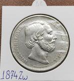 2,5 Gulden 1874Zwaard 4e ( Zfr - ), Postzegels en Munten, Munten | Nederland, Koning Willem III, Zilver, Ophalen of Verzenden