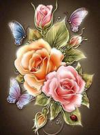 diamond painting  rozen - 50x40 cm - vierkante stenen, Ophalen of Verzenden, Nieuw, Knutselwerk