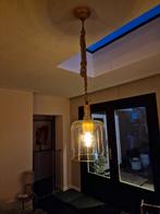 Hanglamp glas/touw riviera maison, Huis en Inrichting, Lampen | Kroonluchters, Glas, Ophalen of Verzenden, Zo goed als nieuw