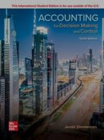 Accounting for Decision Making and Control, Boeken, Ophalen of Verzenden, Zo goed als nieuw, Overige niveaus