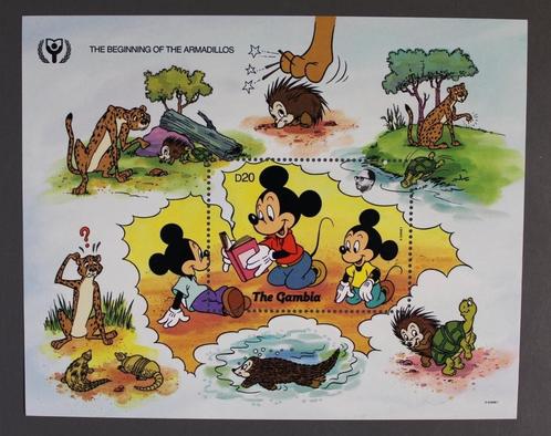 DISNEY =mooi bl.v =MICKEY MOUSE=GAMBIA-YBF113-CW8,35, Postzegels en Munten, Postzegels | Thematische zegels, Postfris, Overige thema's
