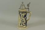 Jugendstil Art Nouveau antieke bierpul, Antiek en Kunst, Ophalen of Verzenden