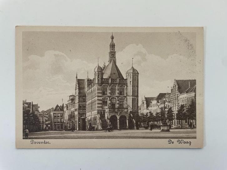 D785 Oude ansichtkaart Deventer : De Waag., Verzamelen, Ansichtkaarten | Nederland, Ongelopen, Overijssel, Voor 1920, Ophalen of Verzenden