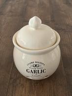 Claire Wilson’s ‘Garlic’ voorraadpot voor knoflook. Vintage, Ophalen of Verzenden, Gebruikt, Overige materialen, Pot, Bus of Blik