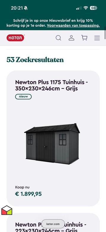 ZGAN  keter Newton Plus tuinhuis- Kunststof beschikbaar voor biedingen