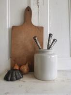 Brocante gres potje - mosterd potje, Ophalen of Verzenden