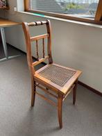 Stoel bruin hout antiek, Ophalen, Riet of Rotan, Gebruikt, Bruin