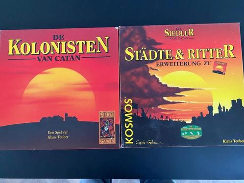 Kolonisten van Catan met uitbreidingen, Hobby en Vrije tijd, Gezelschapsspellen | Bordspellen, Zo goed als nieuw, Een of twee spelers