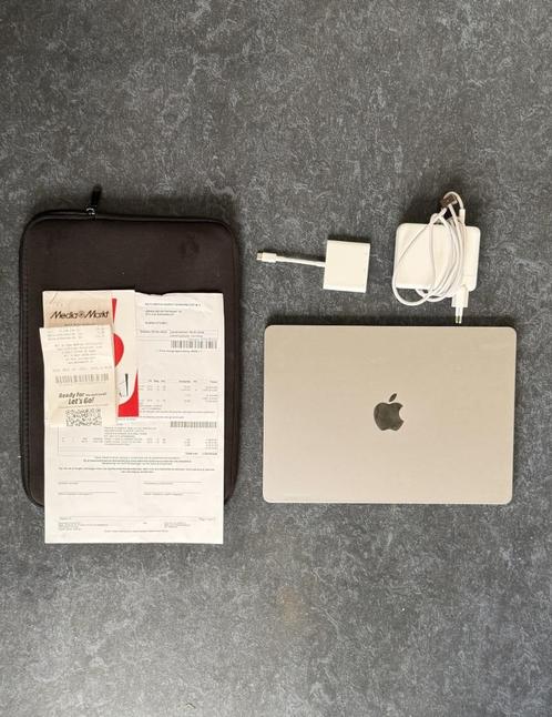 apple macbook air M2 - 13.6 inch met accessoires en Factuur!, Computers en Software, Apple Macbooks, Zo goed als nieuw, MacBook Air