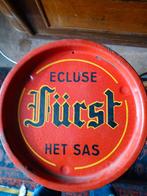 Emaille dienblad Ecluse Fürst bier, het sas, Verzamelen, Ophalen of Verzenden, Gebruikt, Reclamebord, Plaat of Schild, Overige merken