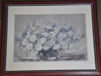 schilderij Floor Koomen bloemen kunst aquarel incl lijst, Ophalen of Verzenden