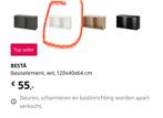 IKEA BESTA Boekenkast - Wit 120x40x64 cm, Huis en Inrichting, Met plank(en), Kunststof, 100 tot 150 cm, Ophalen of Verzenden