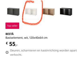 IKEA BESTA Boekenkast - Wit 120x40x64 cm