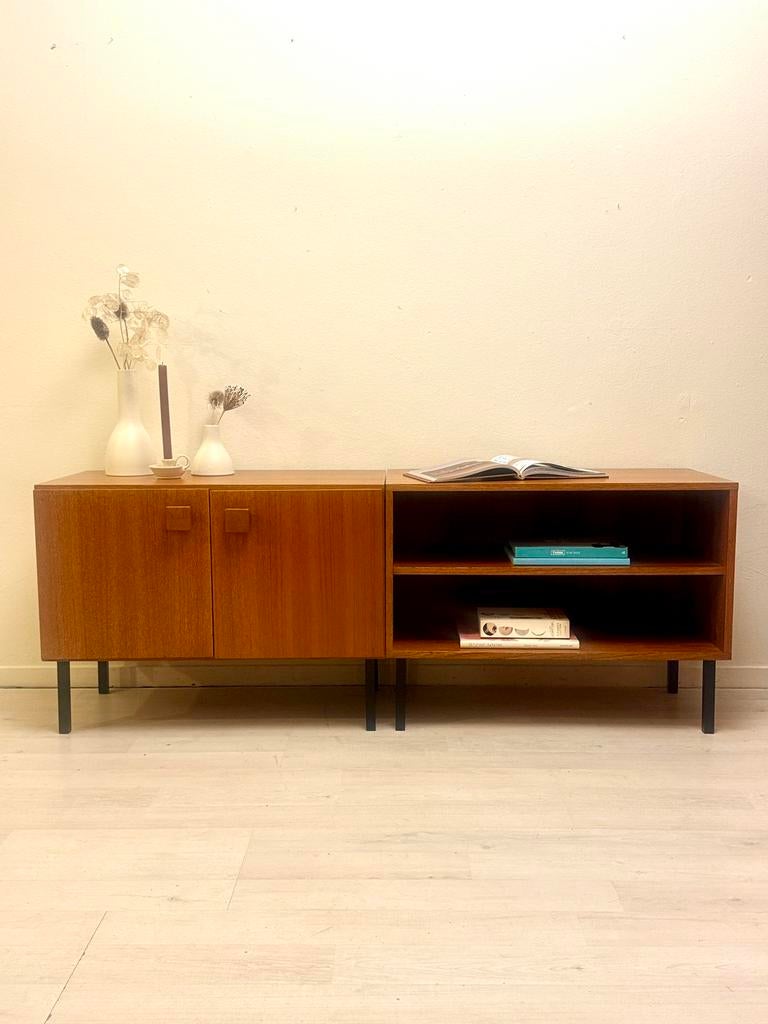 Vintage dressoir / sideboard teak modulair jaren 60/70, Huis en Inrichting, Kasten | Dressoirs, Gebruikt, 150 tot 200 cm, 25 tot 50 cm