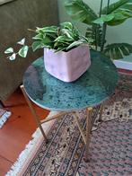 Bijzettafel groen marmer, Huis en Inrichting, Tafels | Bijzettafels, Overige materialen, Minder dan 55 cm, Rond, Nieuw