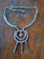 Brutalist modernistisch design zilveren collier, Sieraden, Tassen en Uiterlijk, Verzenden, Zilver, Ketting