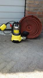 dompelpomp 20m3 klokpomp bouwpomp + 9mtr brandslang pompset, Ophalen, Zo goed als nieuw, Elektrisch, Dompelpomp