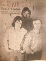 Paginagrote A3 advertentie GENESIS Turn It On Again release, Ophalen of Verzenden