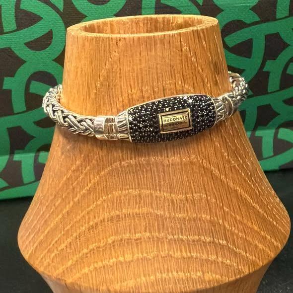 BUDDHA TO BUDDHA ARMBAND TYPE J173 D KATJA XL BLACK € 399,95, Sieraden, Tassen en Uiterlijk, Armbanden, Nieuw, Zilver, Zilver