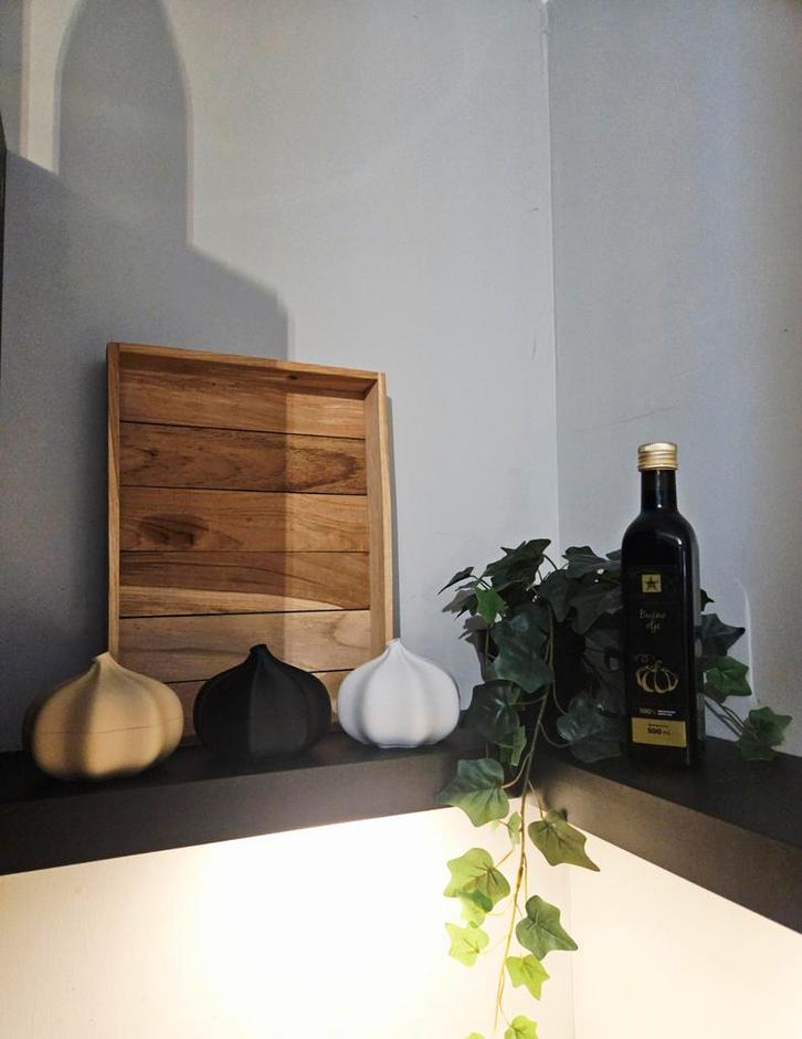 Knoflookpot knoflookhouder 3D Design, Huis en Inrichting, Woonaccessoires | Zuilen en Pilaren, Zo goed als nieuw, Ophalen of Verzenden