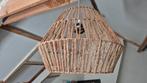 Hanglamp van touw plafondlamp vintage oldschool, Overige materialen, Bohemian, Ophalen of Verzenden, Zo goed als nieuw