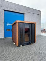 Design buitensauna Thermowood panorama view. Tuinsauna sauna, Ophalen of Verzenden, Nieuw, Fins of Traditioneel, Complete sauna