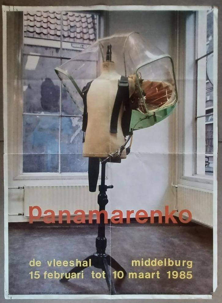 Affiche PANAMARENKO exhibitie/ De Vleeshal Middelburg 1985/, Verzamelen, Posters, Zo goed als nieuw, Film en Tv, A1 t/m A3, Verzenden