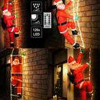 Kerstman op LED-Ladder 240cm. Timer 8 Lichtfuncties Dimbaar, Ophalen of Verzenden, Nieuw