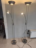 2 Staande Halogeen Schemerlampen, Ophalen, Gebruikt, Metaal, 150 tot 200 cm