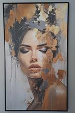 Schilderij op canvas met lijst., Ophalen, Zo goed als nieuw, Schilderij, 75 cm of meer