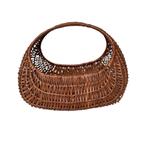 Rieten Boodschappenmand - Mand - Gondel - Vintage, Gebruikt, Mand, Rond, Ophalen of Verzenden