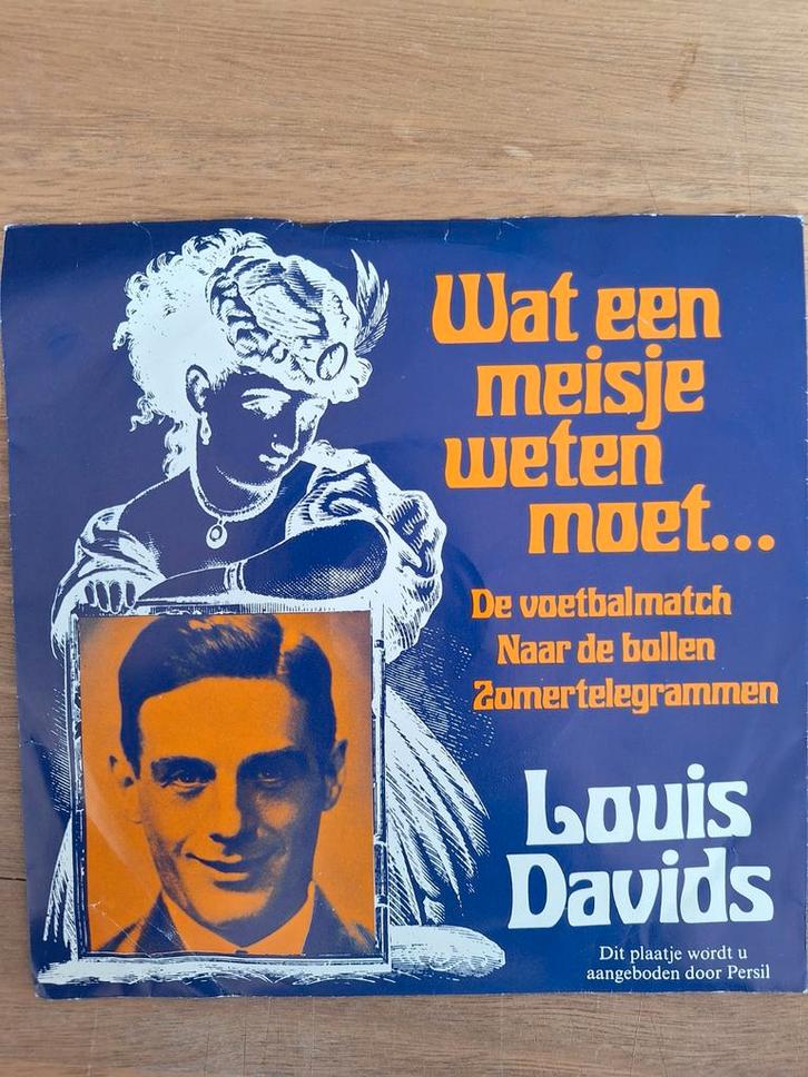 Louis Davids ‎– Wat Een Meisje Weten Moet, Cd's en Dvd's, Vinyl | Nederlandstalig, Gebruikt, Levenslied of Smartlap, Overige formaten