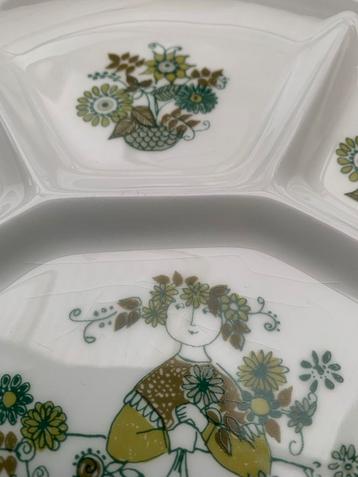 Vintage Noorde Figgjo Flint Market 3vaksborden(fondueborden) beschikbaar voor biedingen