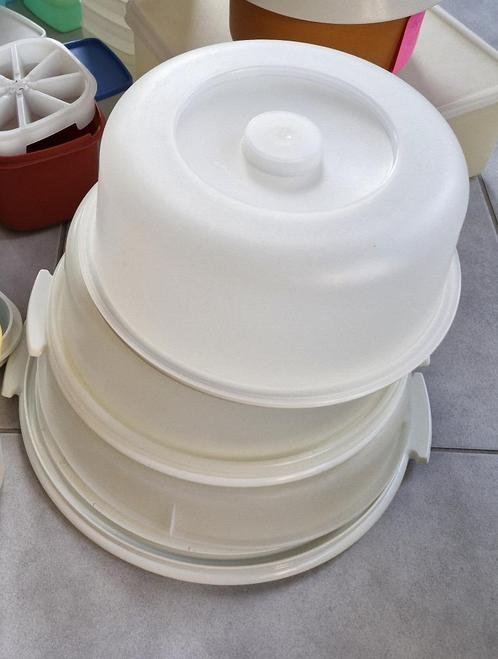 Tupperware taartdozen, diepvriesdozen klein, ruimtespaarders, Huis en Inrichting, Keuken | Tupperware, Zo goed als nieuw, Overige typen