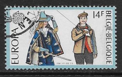 België 1981    CEPT Europa   2059, Postzegels en Munten, Postzegels | Europa | België, Gestempeld, Europa, Verzenden