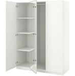 IKEA Wardrobe White / Mirror Glass 150x60x201cm, Ophalen, Met deur(en), Gebruikt, 100 tot 150 cm
