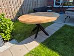 Mangohout eettafel 150diameter, Huis en Inrichting, Ophalen, 100 tot 150 cm, Rond, Zo goed als nieuw