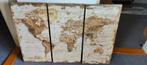 Drieluik: A Map of the World, Huis en Inrichting, Ophalen, Minder dan 50 cm, Zo goed als nieuw, Schilderij