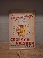 Grolsch bord, Verzamelen, Biermerken, Reclamebord, Plaat of Schild, Grolsch, Gebruikt, Ophalen of Verzenden