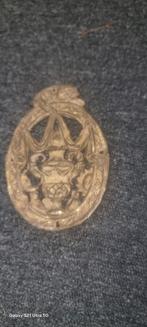 Friese staartklok kantoortje schuifstuk latoenkoper antiek, Antiek en Kunst, Antiek | Klokken, Ophalen of Verzenden