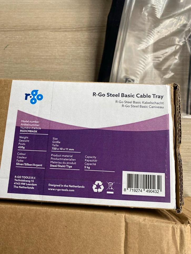 2x R-Go Steel Basic Kabelgoot - Nieuw, Computers en Software, Barebones, Nieuw, Ophalen